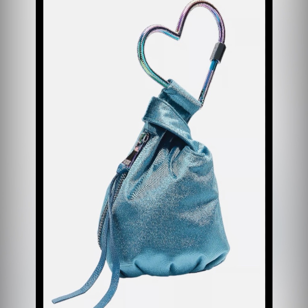 Aimee Kestenberg teal velvet bag